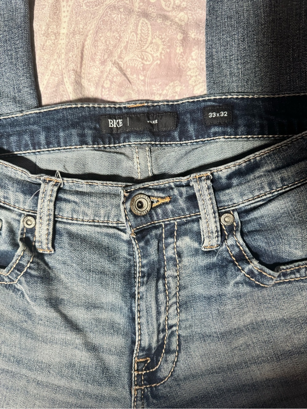 BKE Men's Light Blue Bootcut Jeans